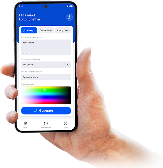 LogoTipe App on phone